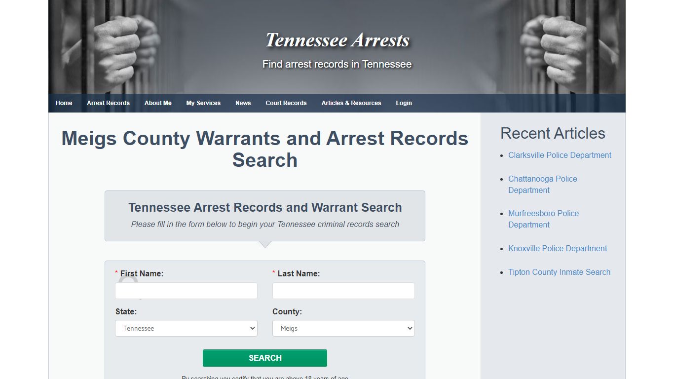 Meigs County Warrants and Arrest Records Search